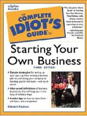 cover image of The Complete Idiot's Guide to Starting Your Own Business